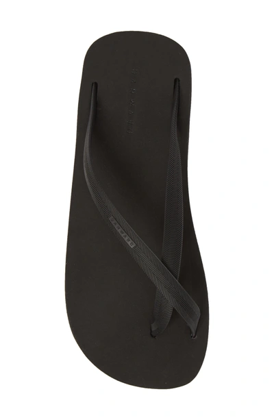 Shop Danward Cross Toe Flip Flop In Black/ Black