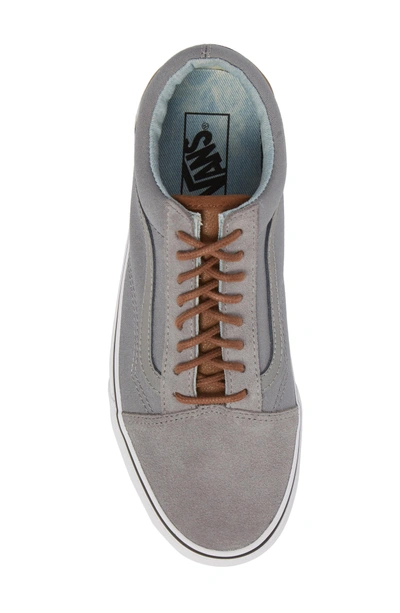 Shop Vans Old Skool Low Top Sneaker In Frost Grey/ Acid Denim Leather