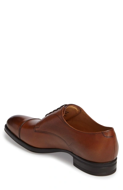 Shop Vince Camuto Tosto Cap Toe Derby In Luggage Leather