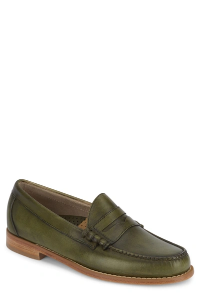 Shop G.h. Bass & Co. 'larson - Weejuns' Penny Loafer In Green/ Green Leather