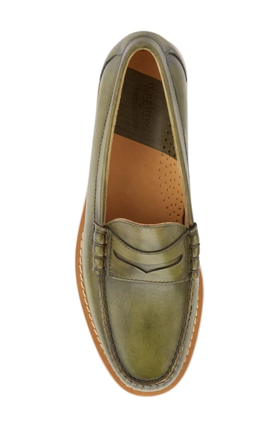 Shop G.h. Bass & Co. 'larson - Weejuns' Penny Loafer In Green/ Green Leather