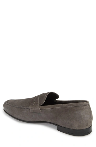 Shop To Boot New York Alek Penny Loafer In Grey Suede