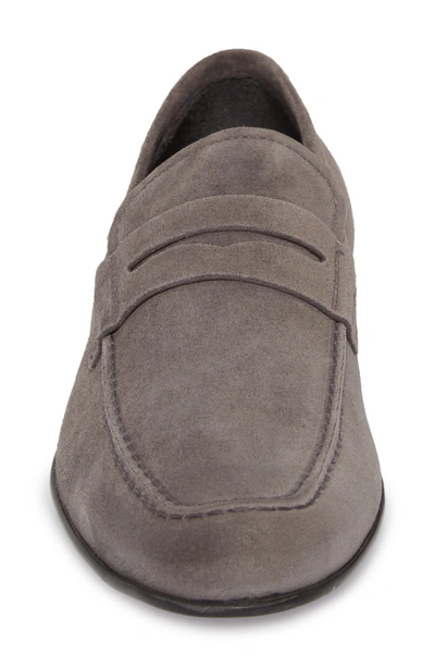 Shop To Boot New York Alek Penny Loafer In Grey Suede