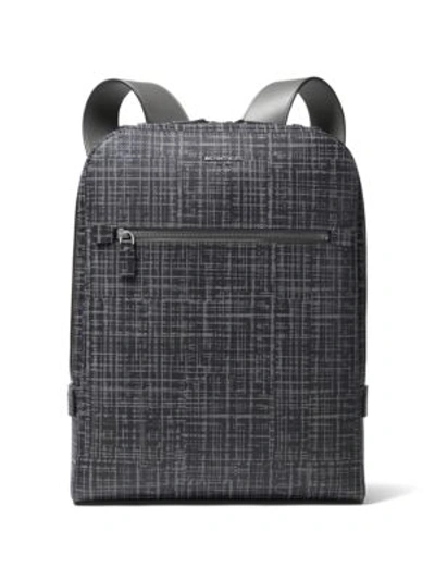 Shop Michael Kors Patterned Leather Backpack In Grey