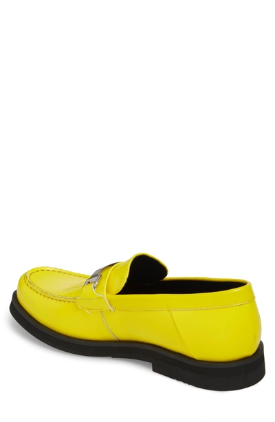 Shop Calvin Klein Lyric Box Bit Loafer In Cyber Yellow Leather