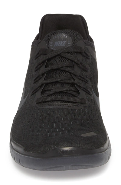 Shop Nike Free Rn 2018 Running Shoe In Black/ Anthracite