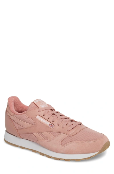Shop Reebok Estl Classic Leather Sneaker In Chalk Pink/ White