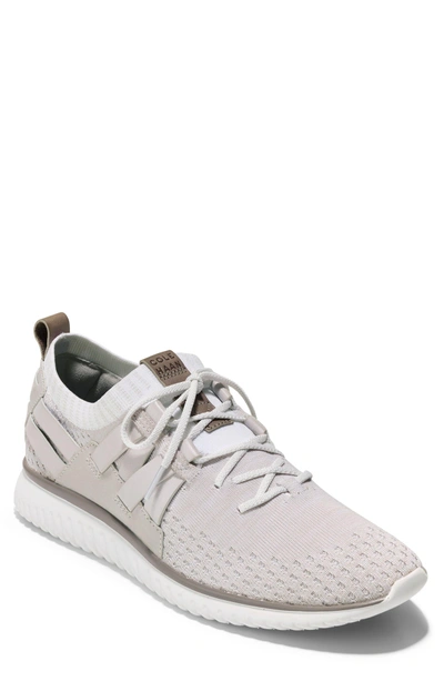 Shop Cole Haan Grandm?tion Stitchlite(tm) Woven Sneaker In Optic White/ Vapor Grey