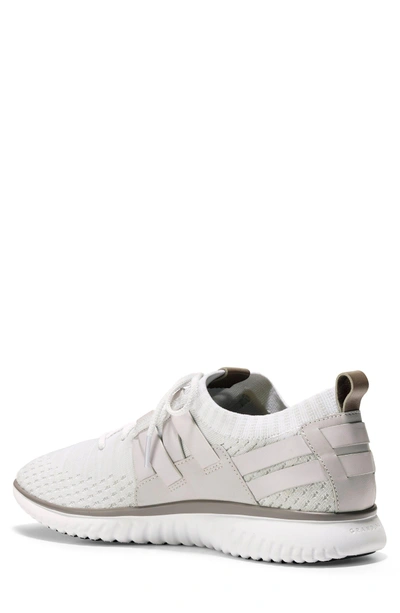 Shop Cole Haan Grandm?tion Stitchlite(tm) Woven Sneaker In Optic White/ Vapor Grey