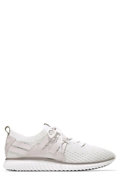 Shop Cole Haan Grandm?tion Stitchlite(tm) Woven Sneaker In Optic White/ Vapor Grey