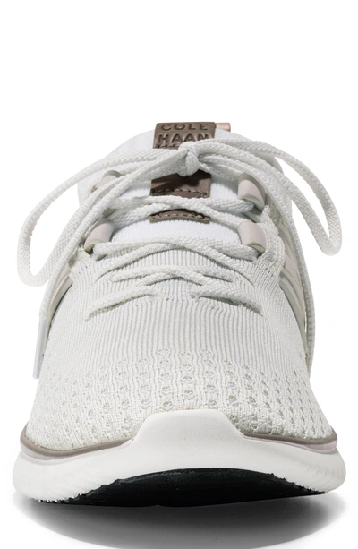 Shop Cole Haan Grandm?tion Stitchlite(tm) Woven Sneaker In Optic White/ Vapor Grey