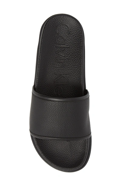 Shop Calvin Klein Mackee Sport Slide In Black Leather