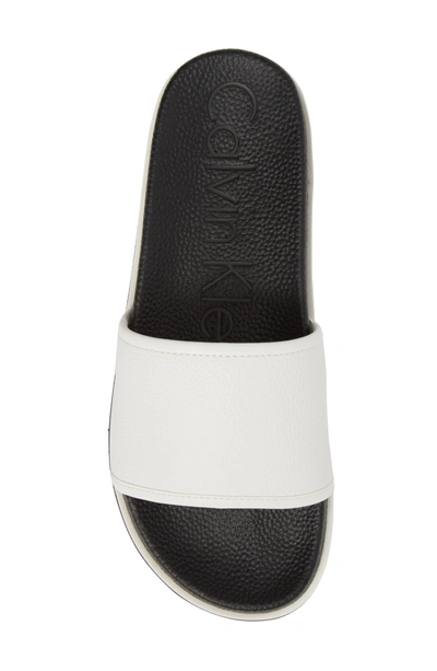 Shop Calvin Klein Mackee Sport Slide In White Leather