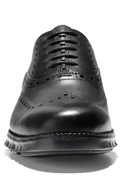 Shop Cole Haan 'zerogrand' Wingtip Oxford In Black Leather/ Black