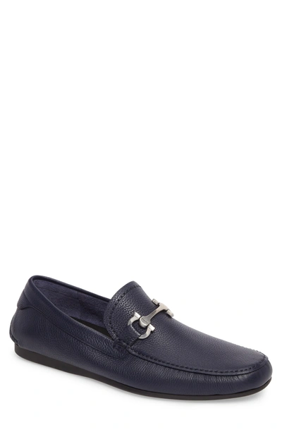 Shop Ferragamo Cancun 2 Driving Shoe In Blue Marine