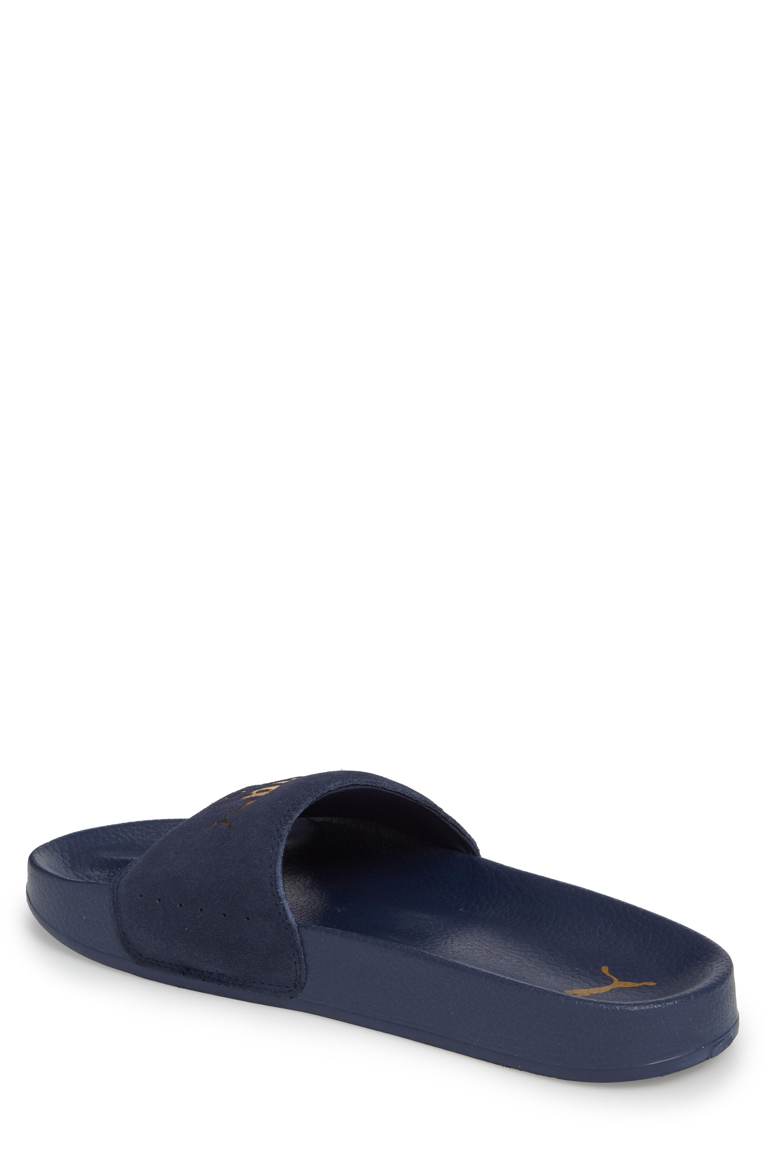 puma men's leadcat suede slide sandal