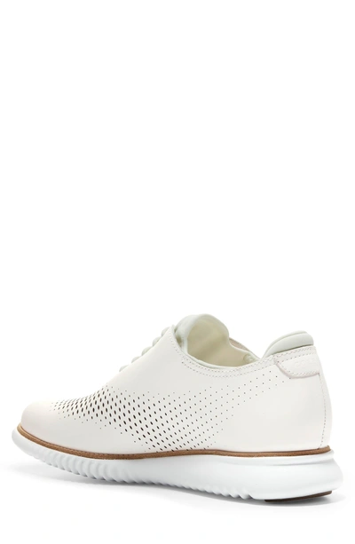 Shop Cole Haan 2.zerogrand Wingtip In Ivory Leather/ White