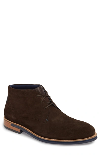 Shop Ted Baker Daiinos Chukka Boot In Brown Suede