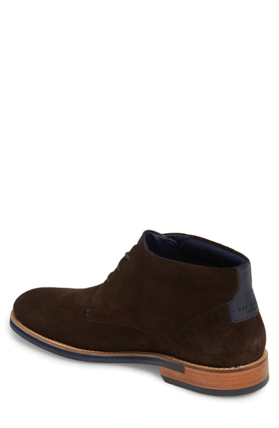 Shop Ted Baker Daiinos Chukka Boot In Brown Suede