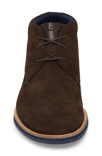 Shop Ted Baker Daiinos Chukka Boot In Brown Suede