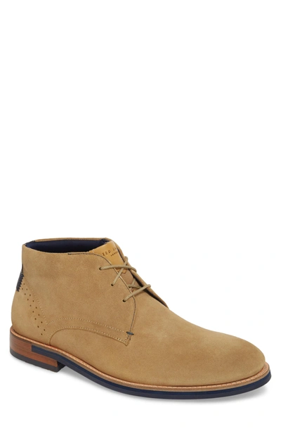 Shop Ted Baker Daiinos Chukka Boot In Sand Suede