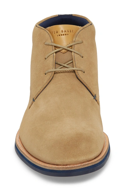 Shop Ted Baker Daiinos Chukka Boot In Sand Suede