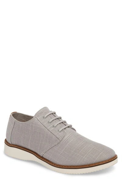 Shop Toms Preston Plain Toe Derby In Grey Linen