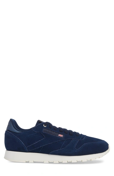 Shop Reebok Classic Leather Low Top Sneaker In Blue Note/ Chalk