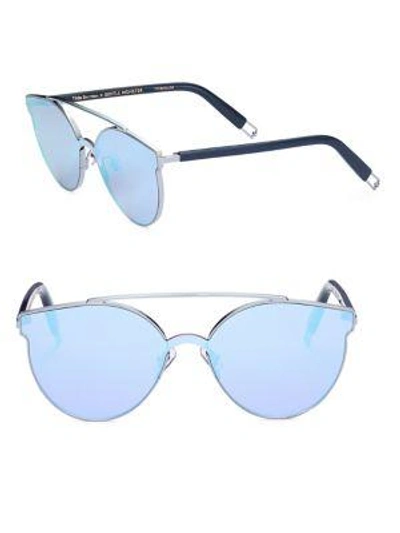 Shop Gentle Monster Tilda Swinton X  Trick Of The Light 61mm Mirrored Sunglasses In Blue