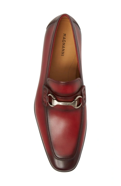 Shop Magnanni 'rafa Ii' Bit Loafer In Red/ Red Leather