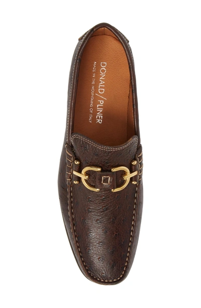 Shop Donald J Pliner Dacio Square-toe Loafer In Brown Leather