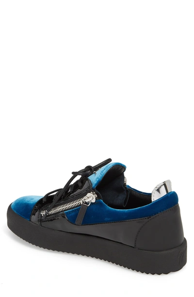 Shop Giuseppe Zanotti Camo Sneaker In Blue