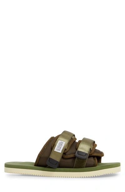 Shop Suicoke Moto Cab Slide Sandal In Olive