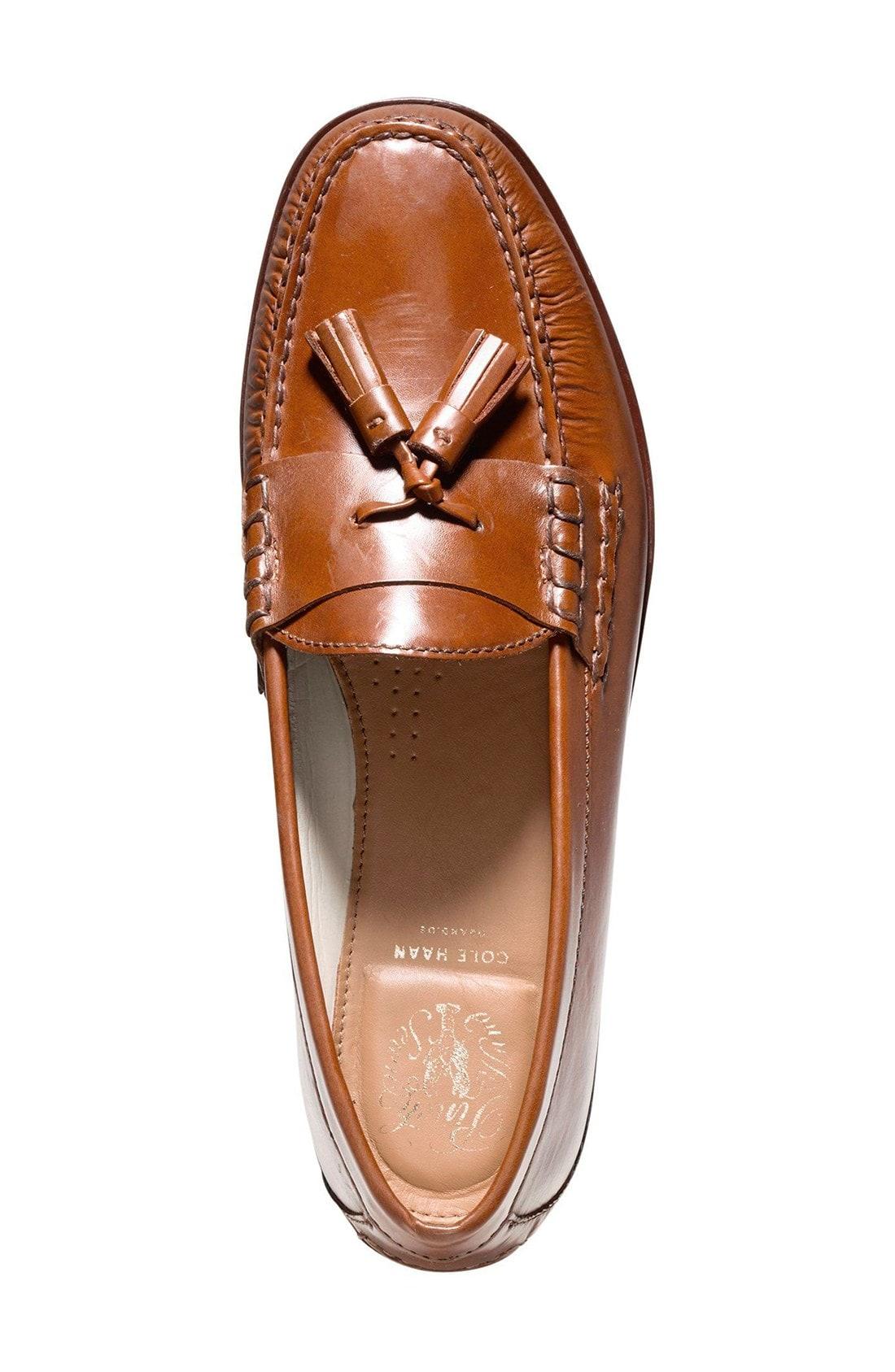 cole haan pinch tassel saddle tan