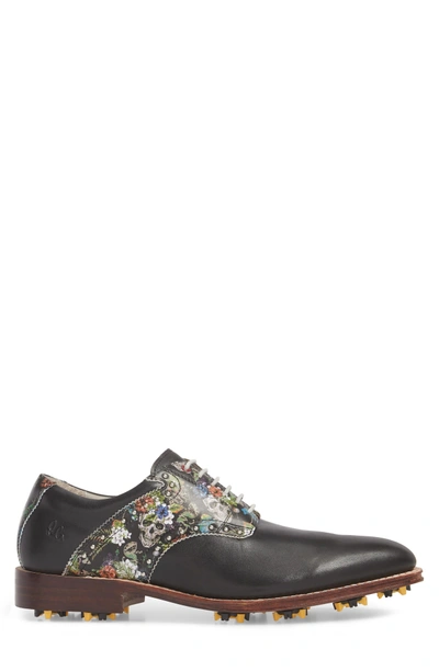 Shop Robert Graham Legend Wingtip Oxford With Removable Cleats In Black Leather