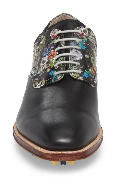 Shop Robert Graham Legend Wingtip Oxford With Removable Cleats In Black Leather