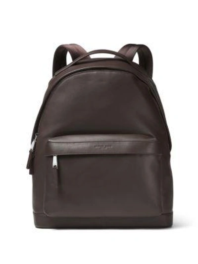 Shop Michael Kors Leather Backpack In Brown