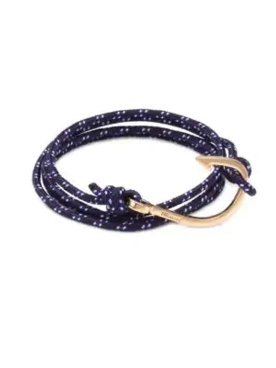 Shop Miansai Hook Rope Bracelet In Indigo