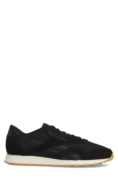Shop Reebok Classic Leather Nylon Sg Sneaker In Black/ Chalk