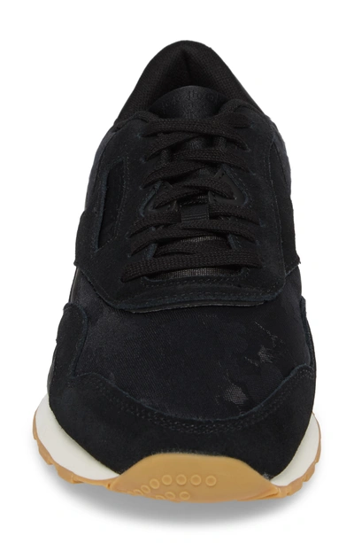 Shop Reebok Classic Leather Nylon Sg Sneaker In Black/ Chalk