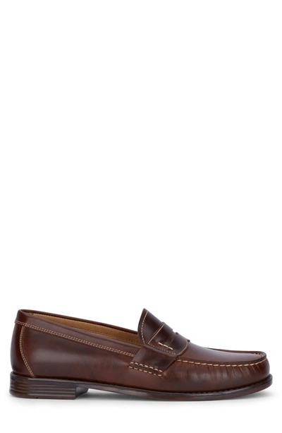 Shop G.h. Bass & Co. Wagner Penny Loafer In Dark Brown Leather