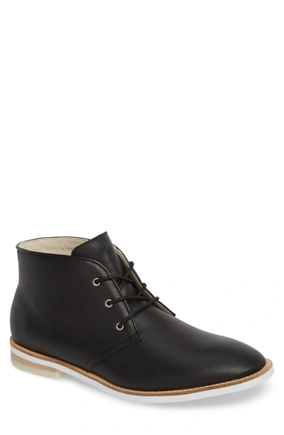 Shop Calvin Klein Albe Chukka Boot In Black Leather
