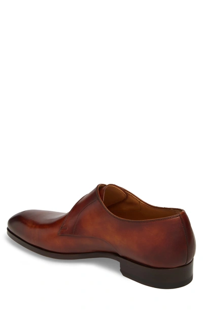 Magnanni Lazaro Single Buckle Monk Shoe In Brown Leather ModeSens
