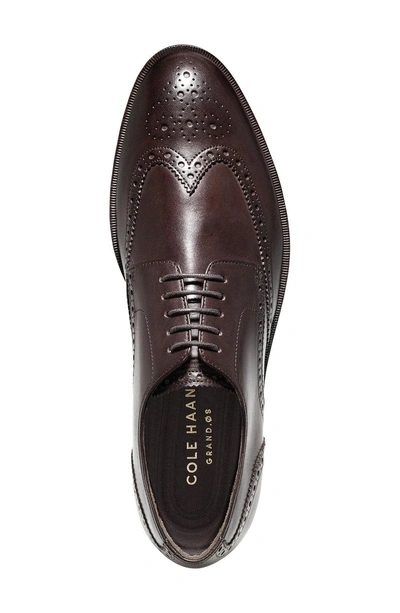 Shop Cole Haan 'harrison Grand' Wingtip In Dark Brown Leather