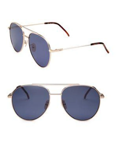Shop Fendi 55mm Aviator Sunglasses In Rose0000ku