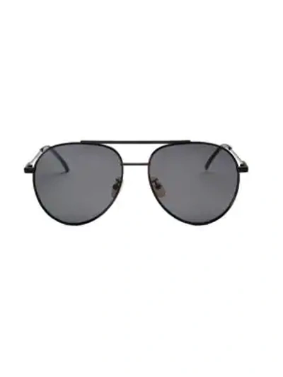 Shop Fendi 55mm Aviator Sunglasses In Black0807ir