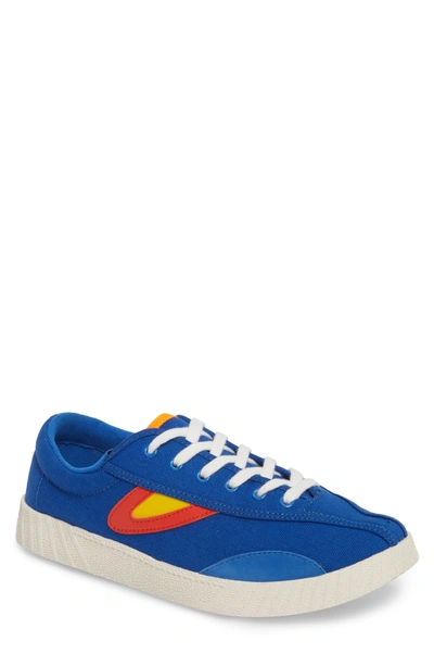 Shop Tretorn Andre 3000 Nylite Low Top Sneaker In Ocean Blue/ Orange Canvas