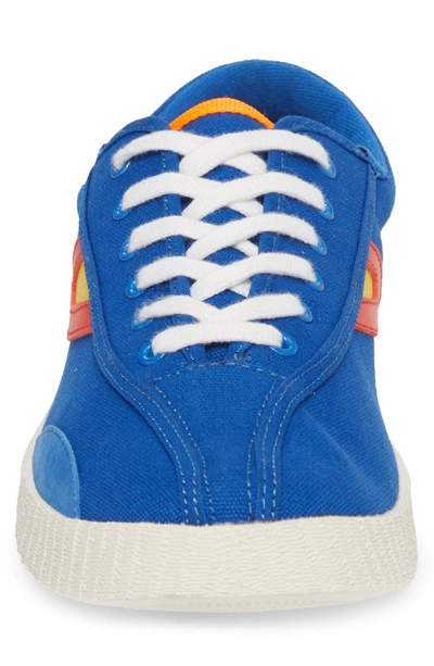 Shop Tretorn Andre 3000 Nylite Low Top Sneaker In Ocean Blue/ Orange Canvas