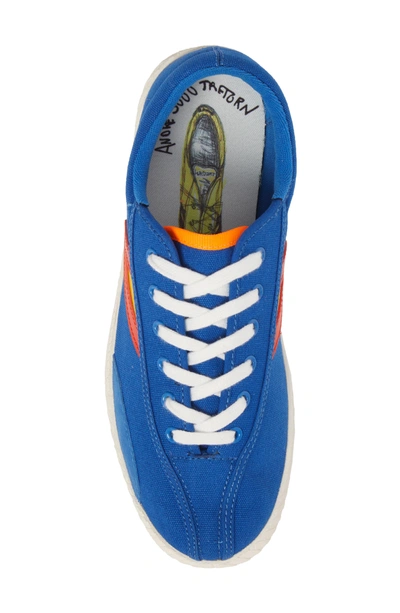 Shop Tretorn Andre 3000 Nylite Low Top Sneaker In Ocean Blue/ Orange Canvas