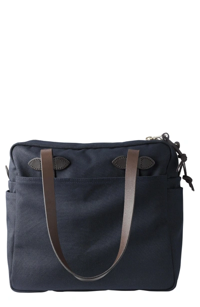 Shop Filson Rugged Twill Zip Tote Bag - Blue In Navy